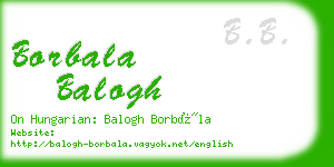 borbala balogh business card